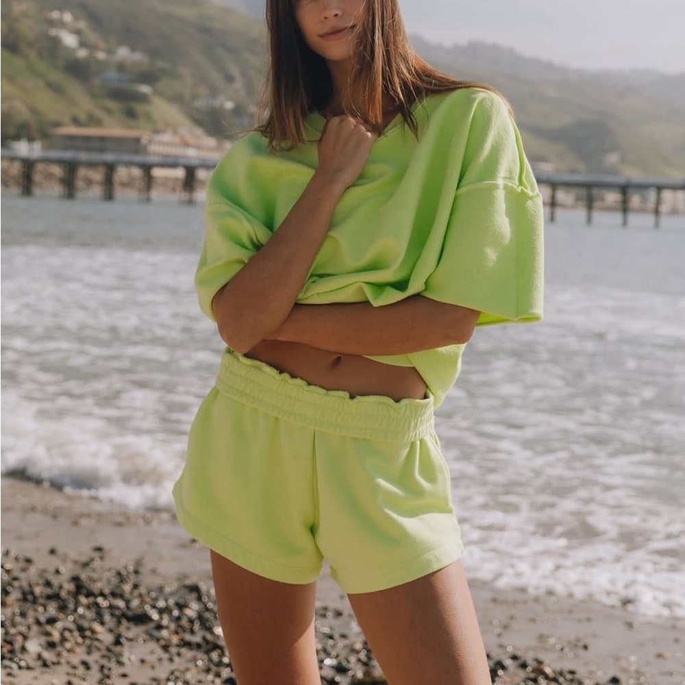 EUC Daily Drills reversible cropped crew shirt and shorts matching set in zilker